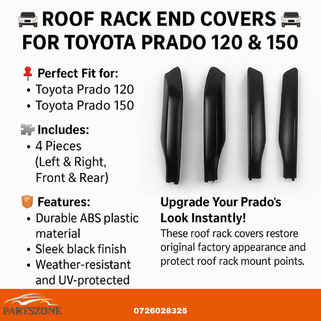 Roof Rack End Covers for Toyota Prado 120 & Prado 150